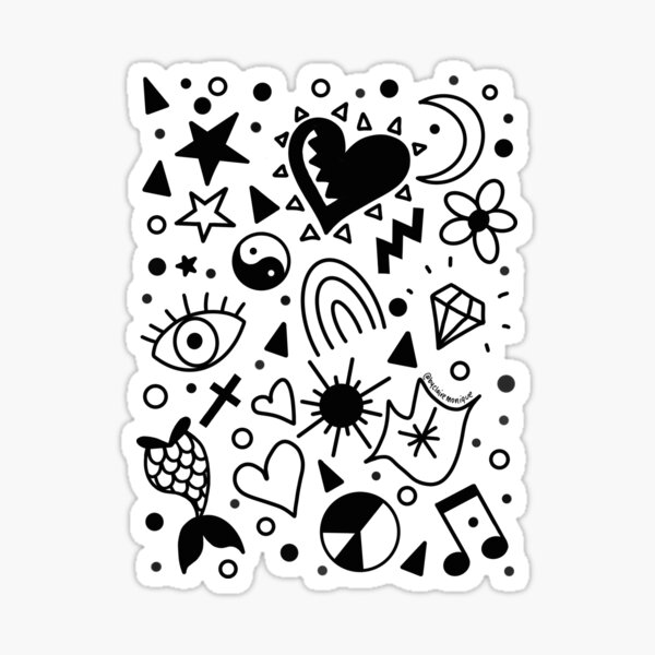 Shiny Happy Doodles Sticker