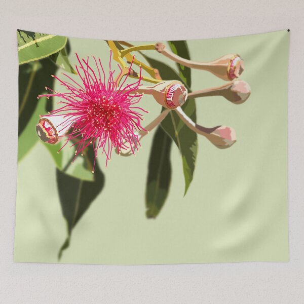 Item preview, Gumflowers - Green background designed and sold by ScreenQueenArt.