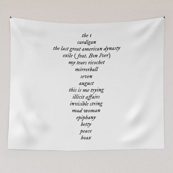 Item preview, folklore tracklist designed and sold by abbykolody.