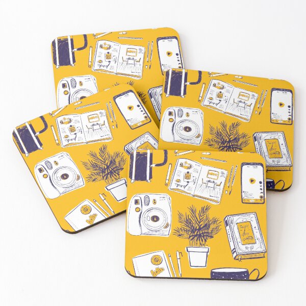 Item preview, Stay At Home Pattern (Yellow Background) designed and sold by Pantonia.