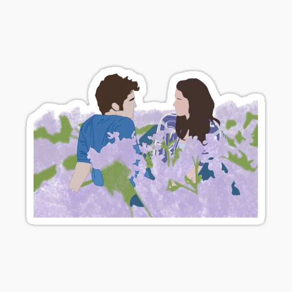 Bella and Edward in Twilight Meadow Scene Sticker