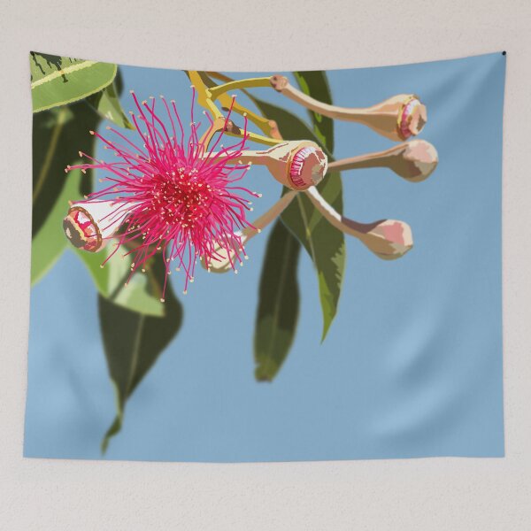 Item preview, Gumflowers - Blue background designed and sold by ScreenQueenArt.
