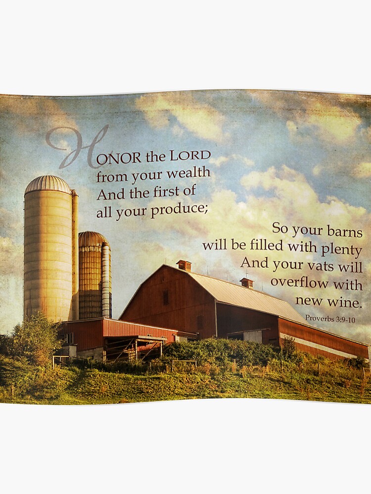 Honor The Lord Proverbs 39 10 Poster