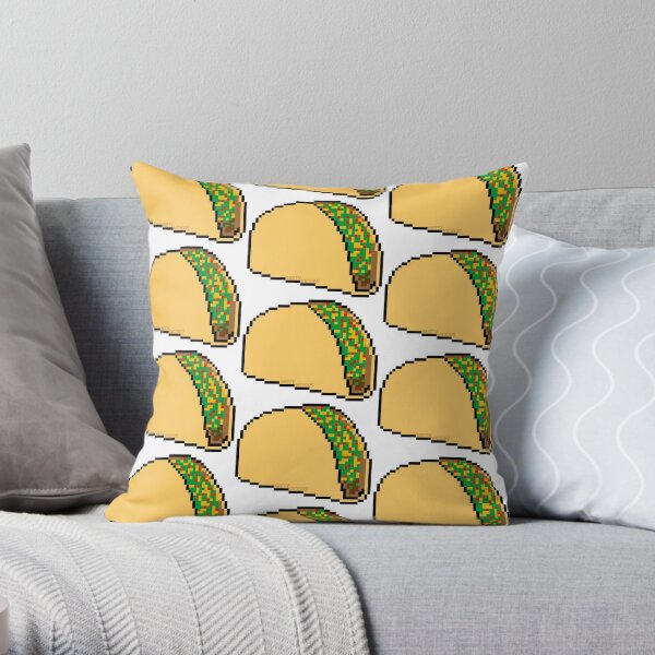 Pixel Taco Throw Pillow