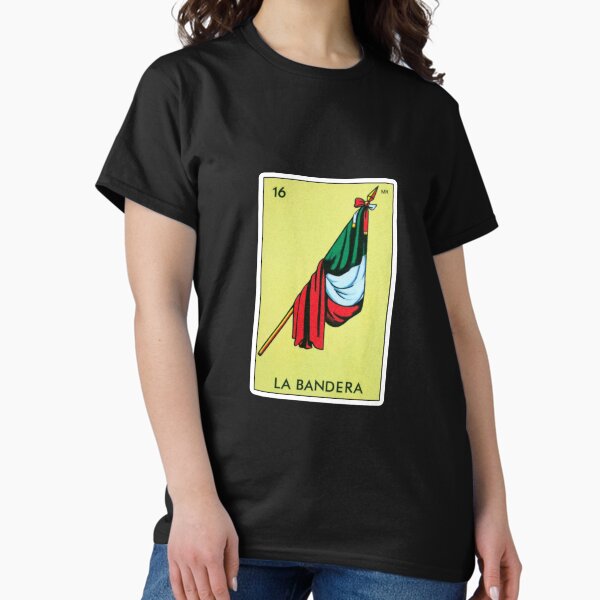 Mexican Loteria Tshirts - La Chalupa T Shirt Grunge Version Mexican Loteria Tshirts - La Chalupa T Shirt Grunge Version