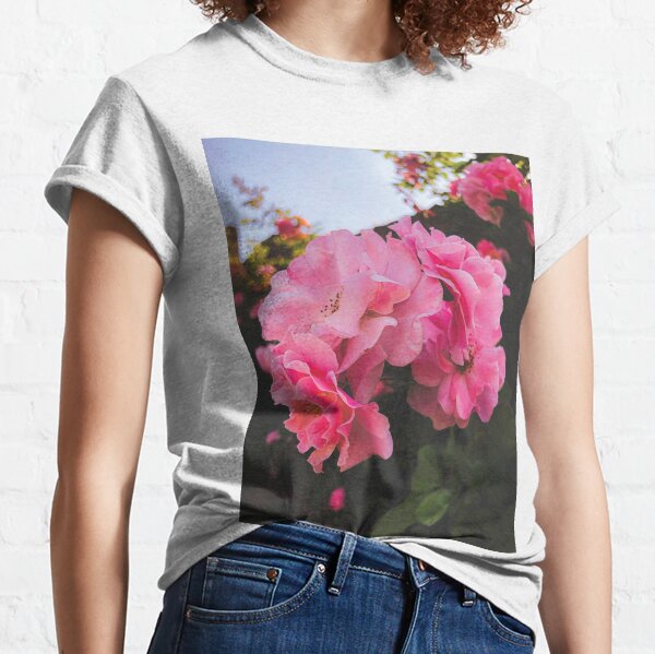 3 Pink Flowers Classic T-Shirt