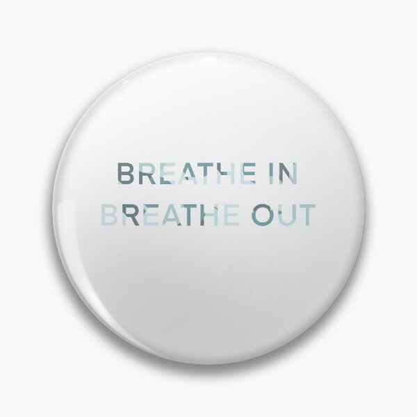 Item preview, Breathe in, breathe out quote in blue designed and sold by WildeandCo.
