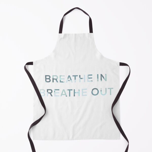 Item preview, Breathe in, breathe out quote in blue designed and sold by WildeandCo.
