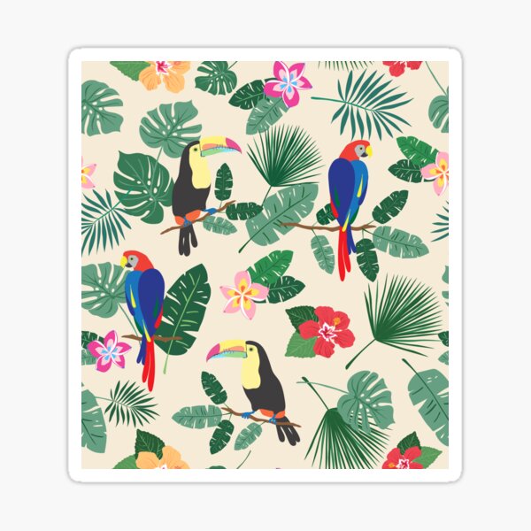 Busy Tropics Print Sticker