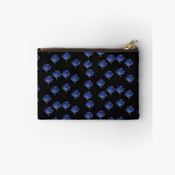 Item preview, Blue roses black background designed and sold by MsTyson.