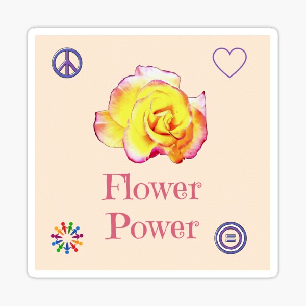 Flower Power PLUE Sticker
