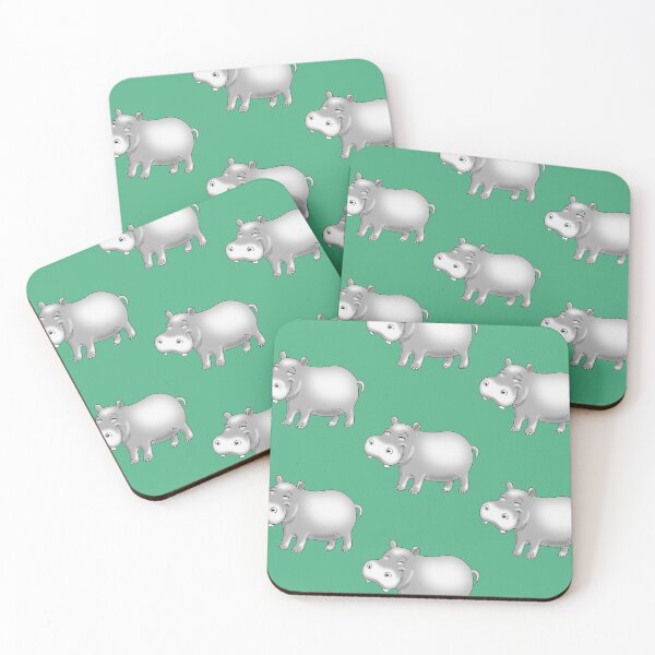 Item preview, Hippo Cute Hippopotamus on green designed and sold by pablomendoza.