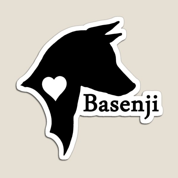 Basenji love! Magnet