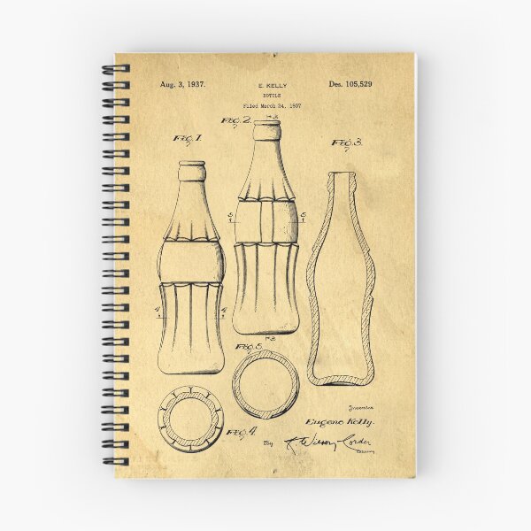 Item preview, Coca Cola Bottle Patent Art 1937 Blueprint Drawing designed and sold by peanutroaster.