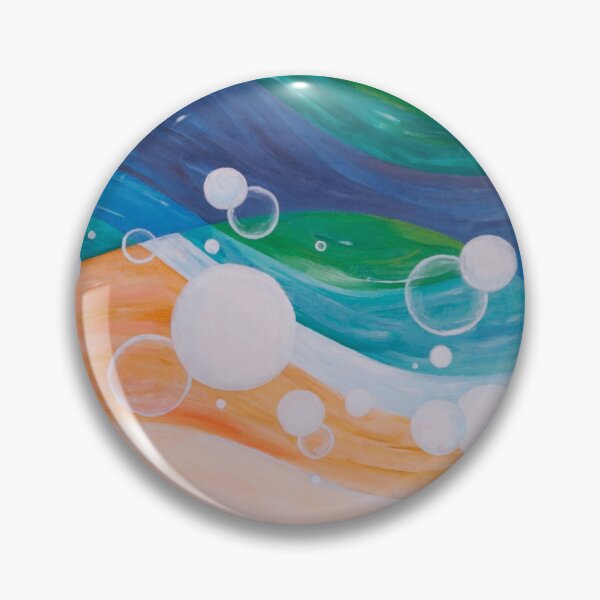 Item preview, abstract painting beachy vibes designed and sold by bravescribbler.