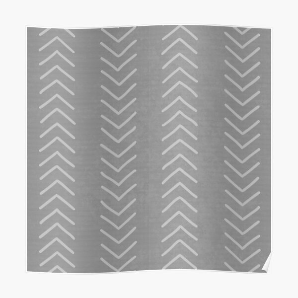 Grey mudcloth Poster