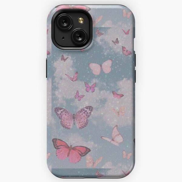 Cartoon Cute Butterfly Rose Phone Case Cover For iPhone 15 Pro Max