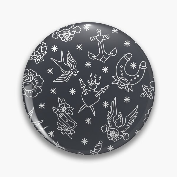 Item preview, doodle pattern. traditional tattoo flash illustration designed and sold by zizimentos.