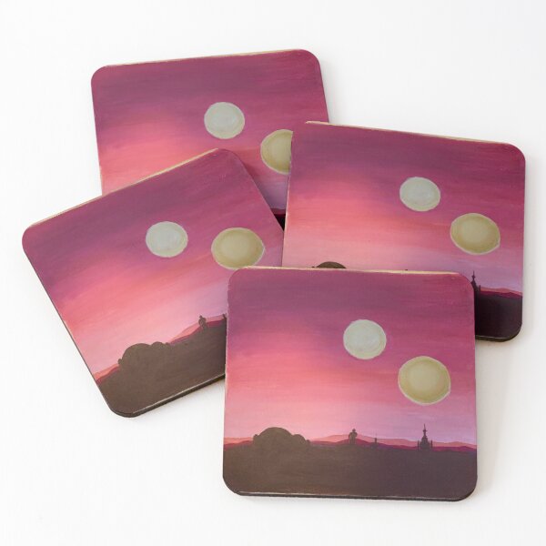 Item preview, Binary Sunset Tatooine Painting designed and sold by Bloolily.