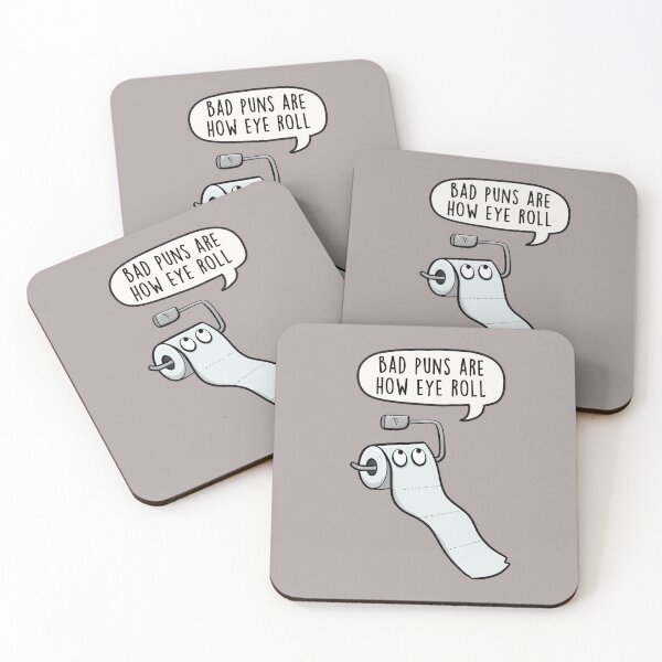 Item preview, Bad Puns Are How Eye Roll - Funny Toilet Paper Cartoon Sarcastic Pun designed and sold by LEFDDesigns.