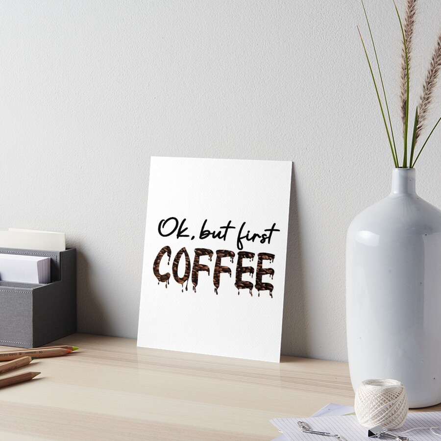 iced coffee cute gift idea for coffee lovers Art Board Print for Sale by  CloJamila