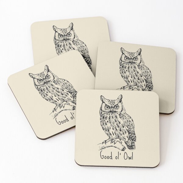 Item preview, Good ol' Owl Drawing - Black designed and sold by SeaStories88.
