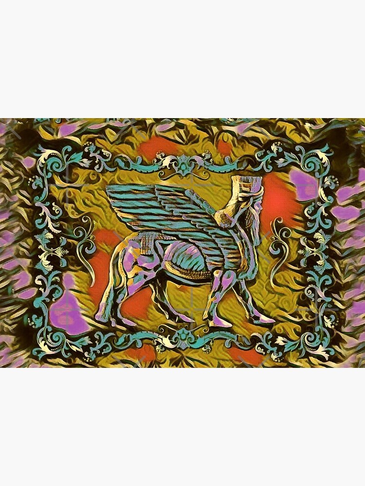 LAMASSU ART (winged bull) by doniainart