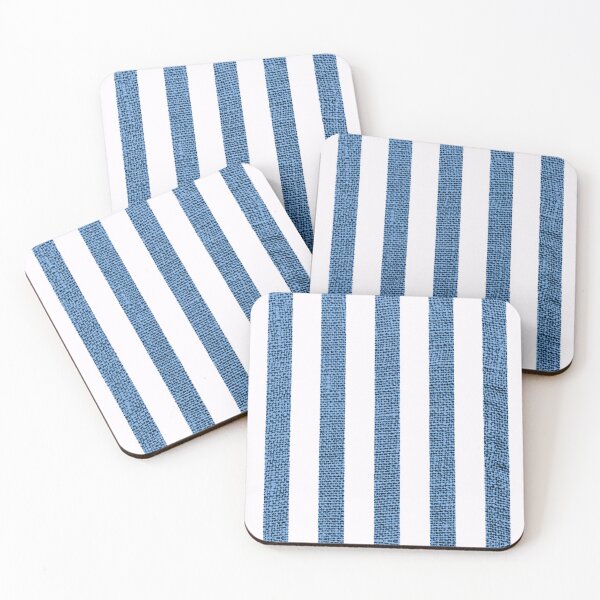 Item preview, Bold Burlap Stripes Blue designed and sold by LaurenWDesigns.