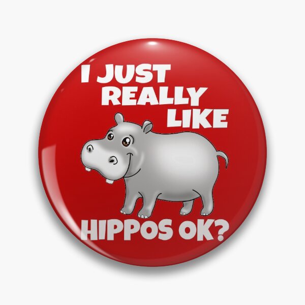 Item preview, I Just Really Like Hippos Funny Cute Hippopotamus on red designed and sold by pablomendoza.
