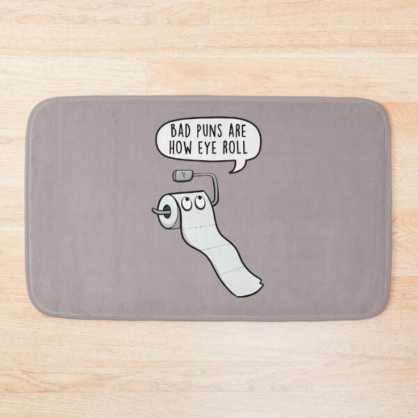 Item preview, Bad Puns Are How Eye Roll - Funny Toilet Paper Cartoon Sarcastic Pun designed and sold by LEFDDesigns.