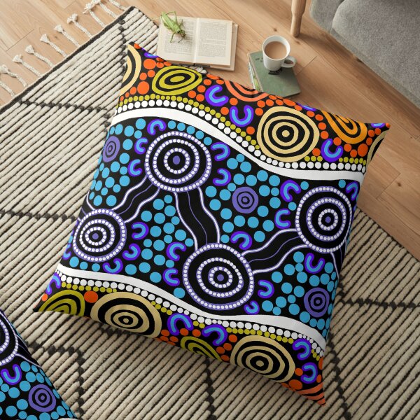 Authentic Aboriginal Art - Floor Pillow