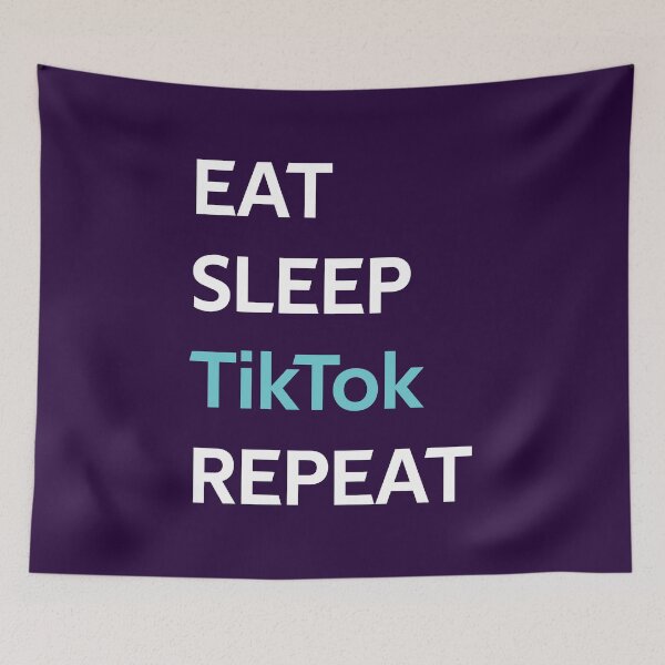 Item preview, Eat Sleep TikTok Repeat designed and sold by CatArtStore.