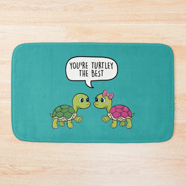 Item preview, You're Turtley The Best - Cute Love Turtles Cartoon Pun designed and sold by LEFDDesigns.