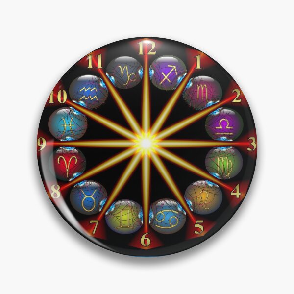 Item preview, Gold Clock Face Zodiac designed and sold by barrowda.
