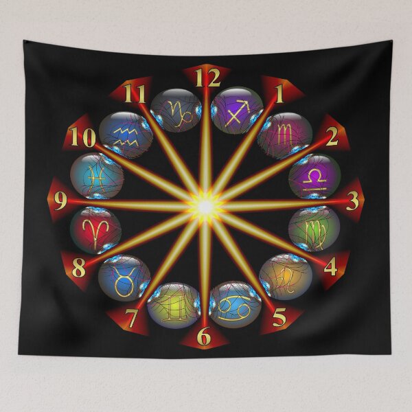 Item preview, Gold Clock Face Zodiac designed and sold by barrowda.
