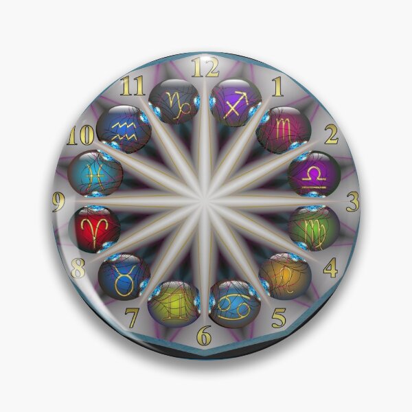 Item preview, White Clock Face Zodiac designed and sold by barrowda.