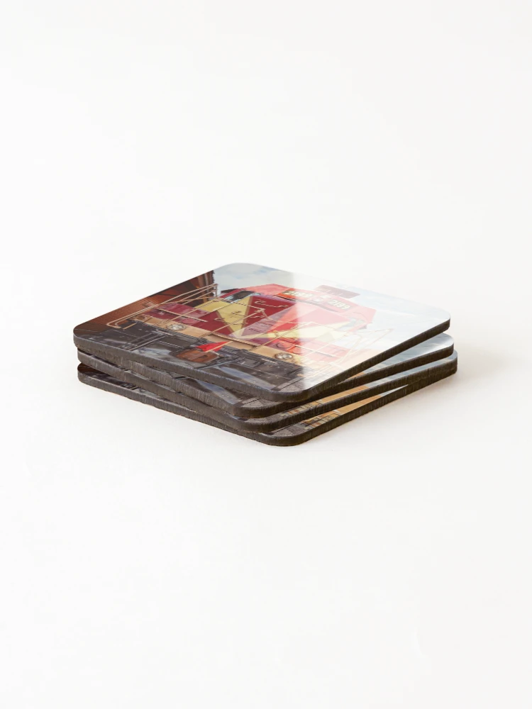 Thumbnail 4 of 5, Coasters (Set of 4), Red Train Engine designed and sold by unsweetea.