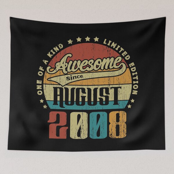 Item preview, Vintage August 2008 One Of A Kind Awesome Since August 2008 12nd Birthday Gift 12 Years Old designed and sold by Takatv.
