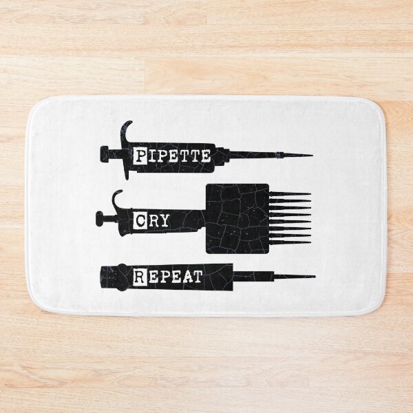 Item preview, PCR Pipette Cry Repeat  Silhouette Design with three types of Pipettes designed and sold by Zit-Zat-Zot.