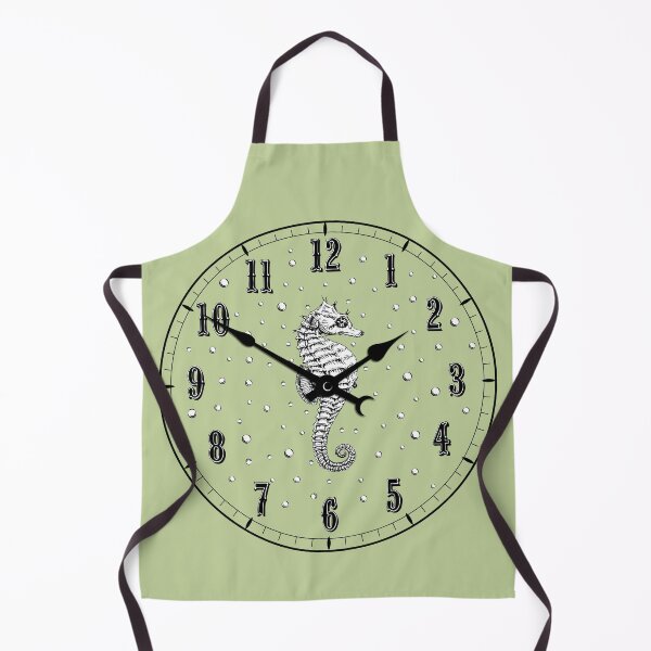 Item preview, Seahorse Clock w/ Hand Light Green Victorian Steampunk  designed and sold by LoreliDesigns.