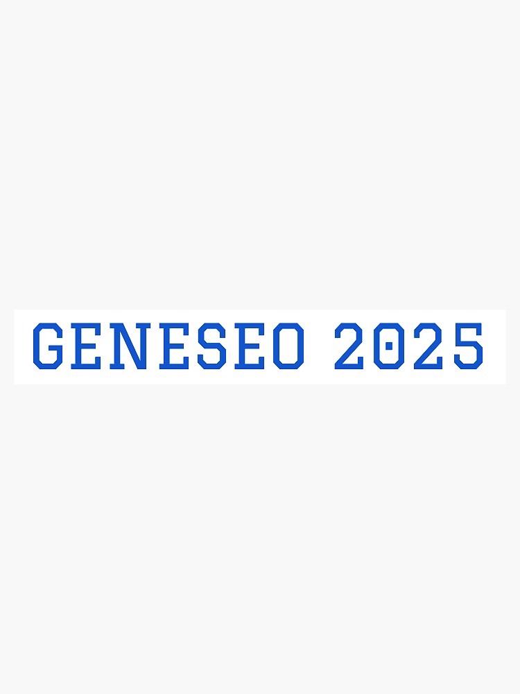 "Geneseo Class of 2025" Sticker by collegespirits Redbubble