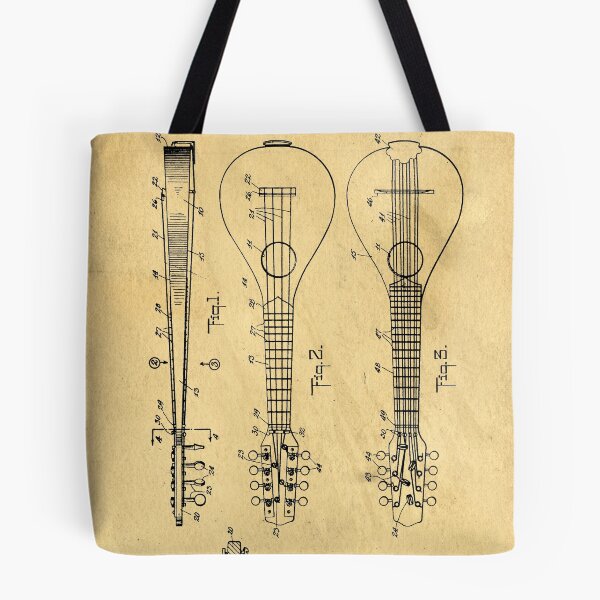 Item preview, Stringed Musicial Instrument Patent Art Blueprint Drawing designed and sold by peanutroaster.