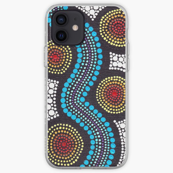 denthe ipod iphone dots river circle case iPhone Soft Case