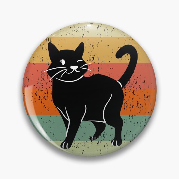 Item preview, Retro Cat - Vintage Style Cat - Black Cat designed and sold by TeesForNerds.