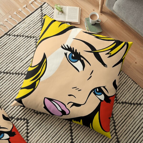 Un Roy Lichtenstein vectorisé Coussin de sol
