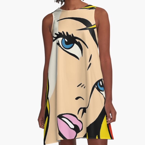 A vectorised Roy Lichtenstein A-Line Dress
