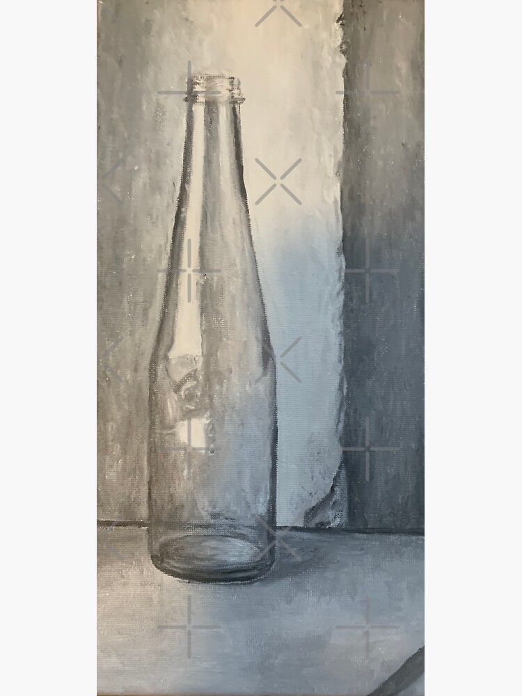 "Black and White Glass Bottle Painting" Sticker by Bloolily | Redbubble