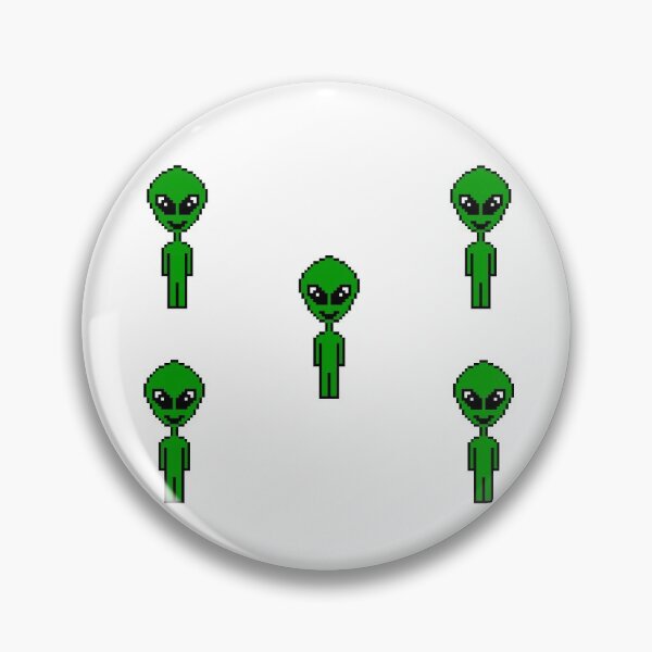 Pixel Aliens (no background) Pin