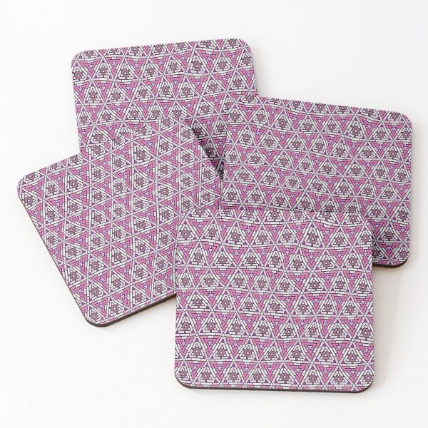 Item preview, Flowing Triangular Aztec Fabric Pattern - Pink designed and sold by Wizzles Emporium.