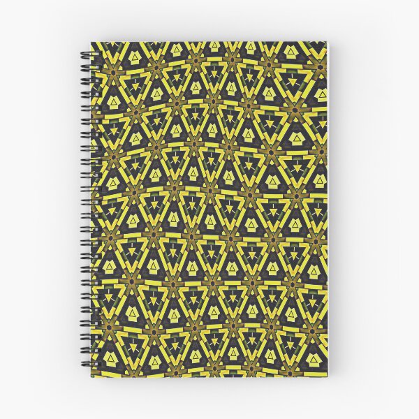 Item preview, Flowing Triangular Aztec Fabric Pattern - Dark Yellow Black designed and sold by Wizzles Emporium.